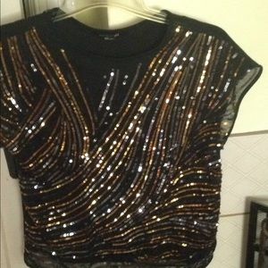 Black Sequined Forever 21 Top